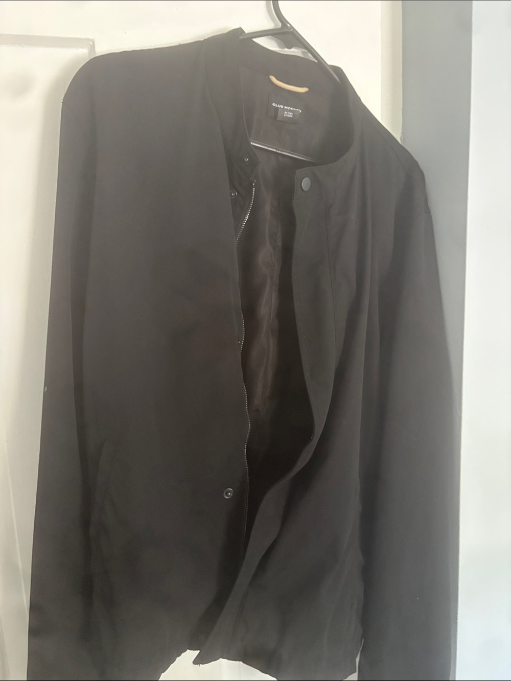 Club Monaco Black Bomber Jacket
